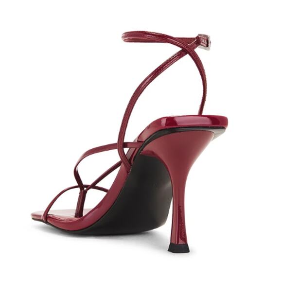 Steve Madden Stellina Sandal in Red Satin – EUC Size 9.5 - Picture 4 of 11